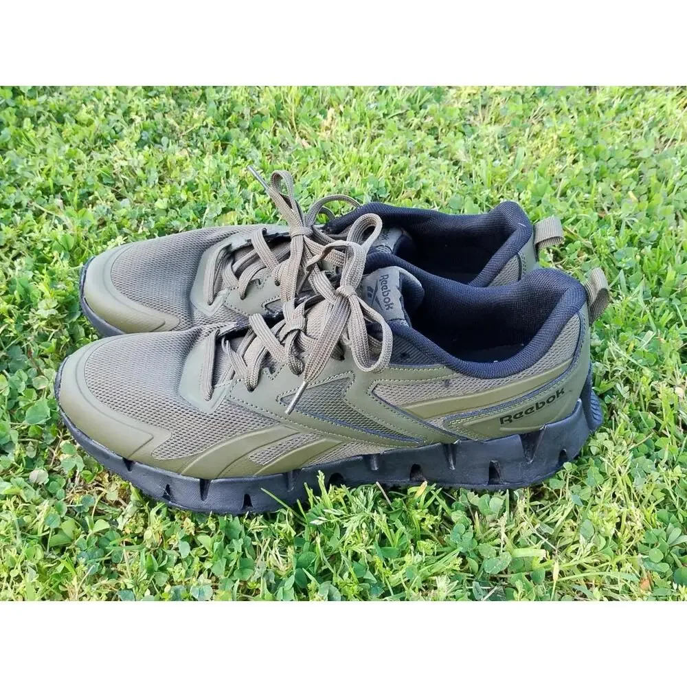 REEBOK ZigWild Trail Men's Running Lightweight Breathable Shoes Army Green